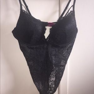 Black lace bodysuit
